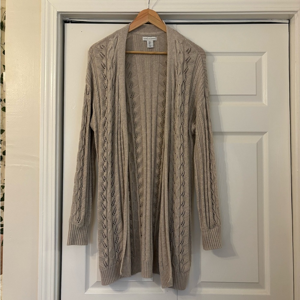 Cupcakes & Cashmere Knit Duster Cardigan Small